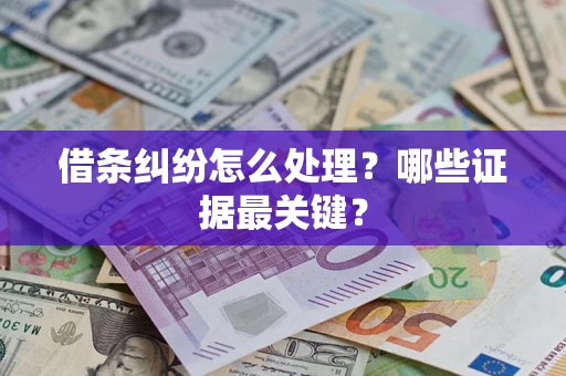 北京借条纠纷怎么处理？哪些证据最关键？