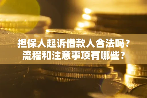 北京担保人起诉借款人合法吗？流程和注意事项有哪些？
