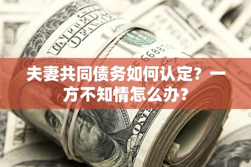 北京夫妻共同债务如何认定？一方不知情怎么办？