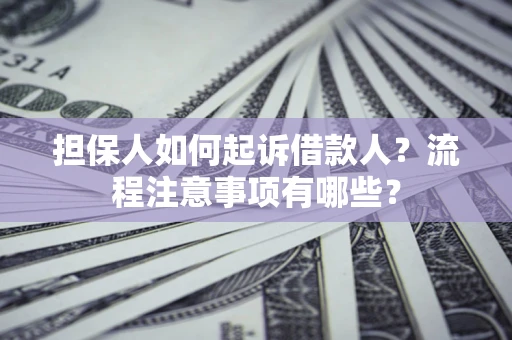北京担保人如何起诉借款人？流程注意事项有哪些？